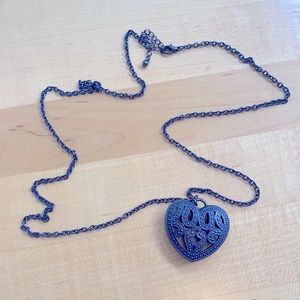 Heart Cage Necklace Pendant Chain Long Fashion Jewelry Boho Love Iron Hanging